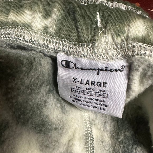 Champion Mens Multicolor Custom Dye Elastic Waist Tapered Leg Sweatpants Sz L XL - Picture 4 of 5